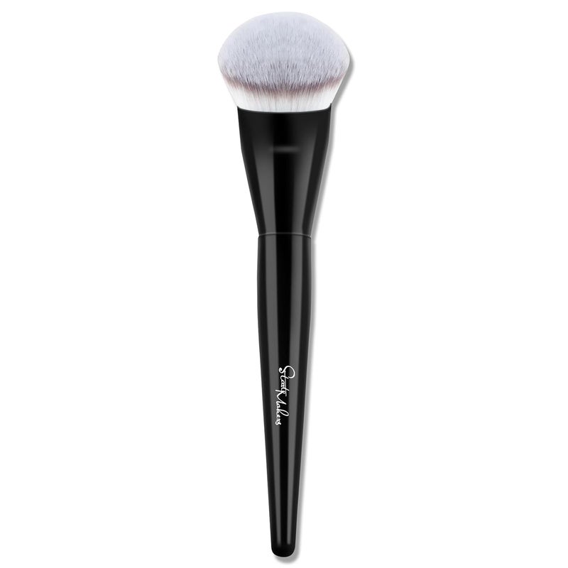 start makers Contoured Foundation Brush, Large Angled Kabuki Makeup Brush for Liquid, Powder, Cream & Stick Foundation Bronzer Contour, Professional Makeup Application Tool for Blending Buffing, Black - Image 1